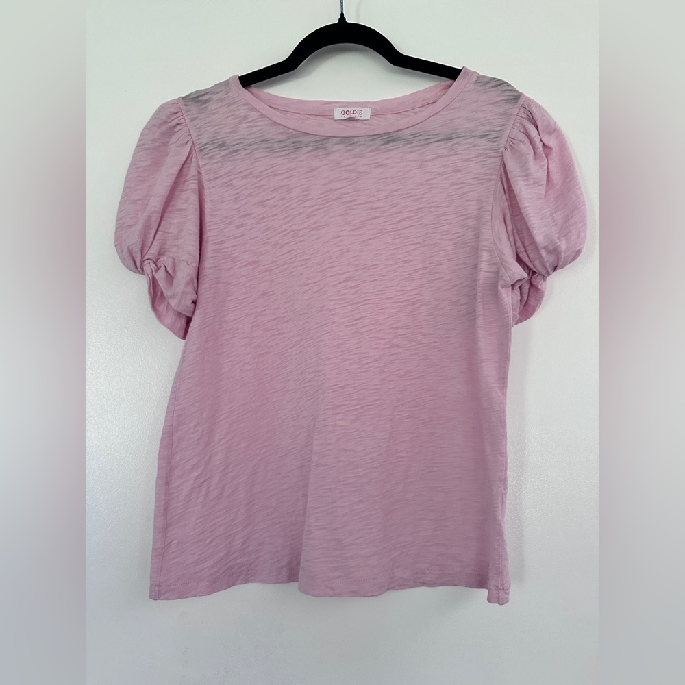Goldie Puff Sleeve Pink Blouse